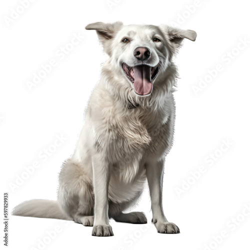 Dog isolated on transparent background.