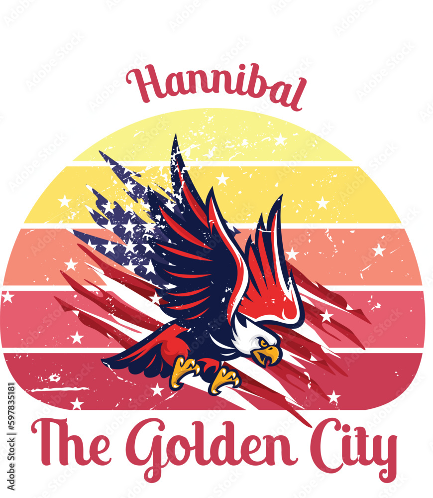US Cities t-shirt designs vector - The Golden City