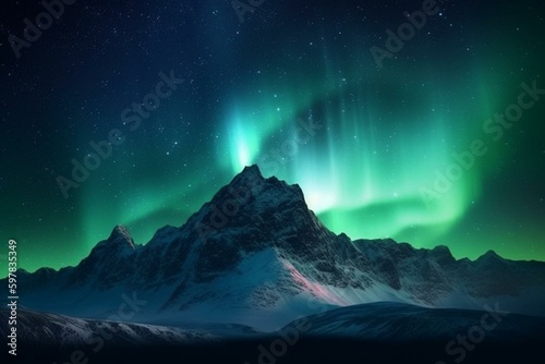 A mesmerizing illustration of the aurora borealis. Generative AI