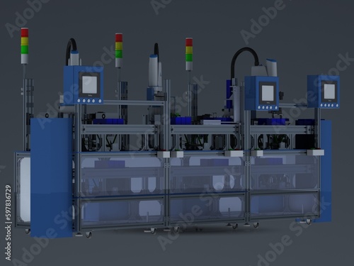 Assembly Line of Power Inverter 3D model