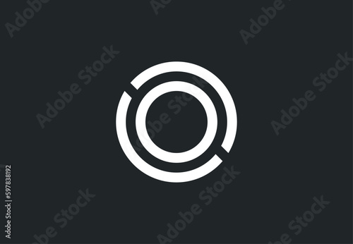 Initial Vector O letter logo design