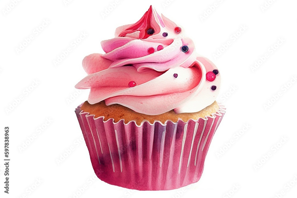 cupcakes, watercolor- Ai cupcakes, watercolor- Ai