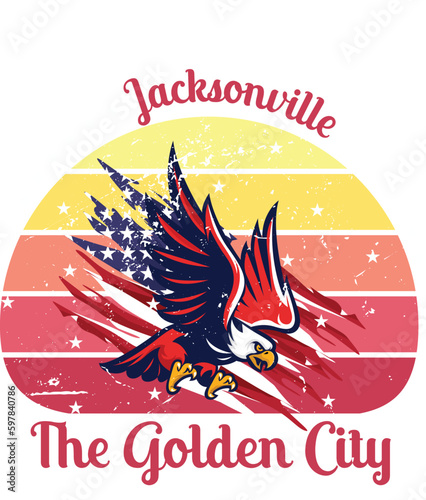 US Cities t-shirt designs vector - The Golden City