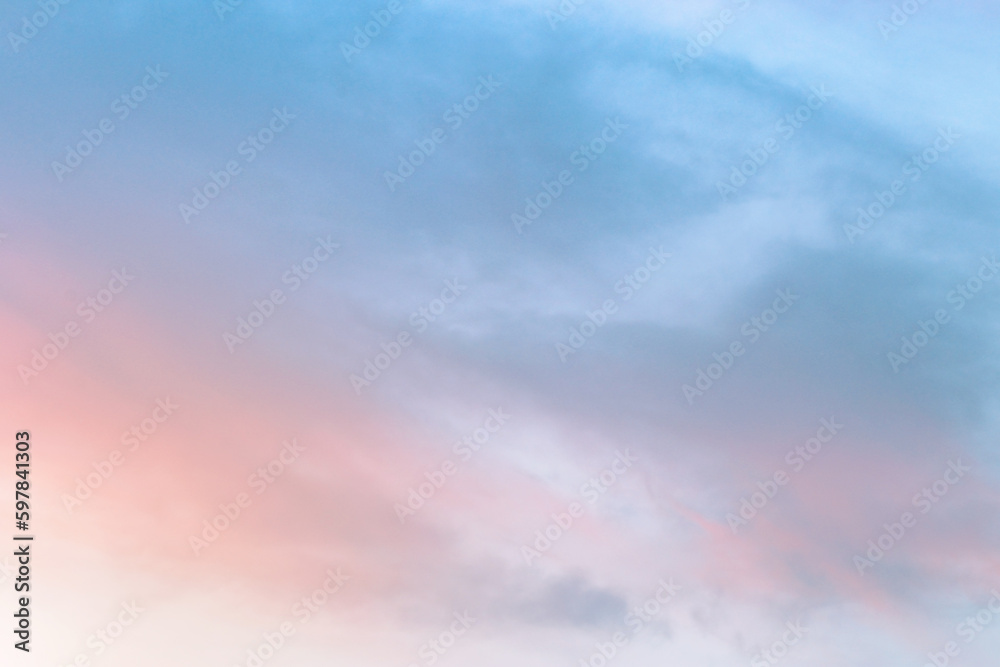 Beautiful pastel sky background blur.