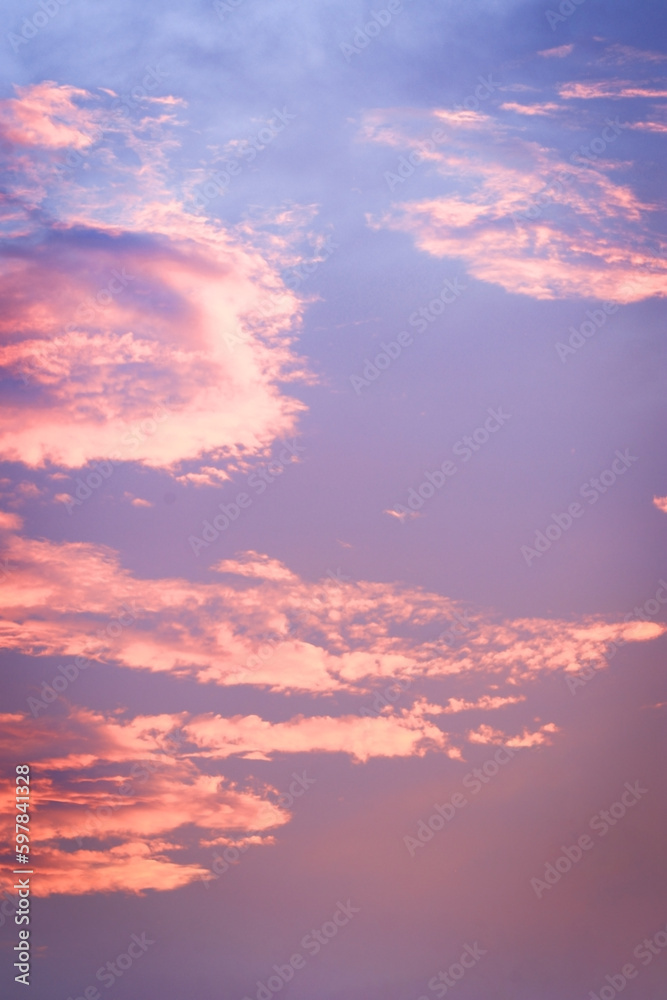 Sky background at dusk in blurred pastel colors.