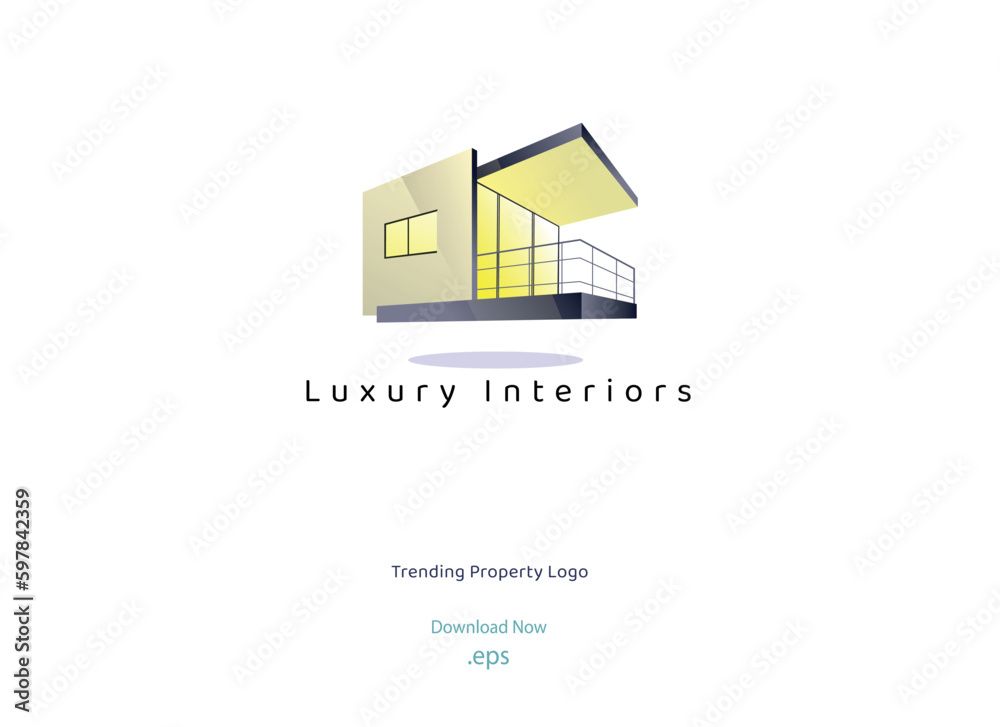 Fototapeta premium Industrial Structures - Residential Buildings - Commercial Buildings - Institutional other Building logo. Vector illustration. Construction company unique logo.