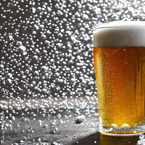 A bubbly and frothy texture with foaming beer and soda drinks3, Generative AI