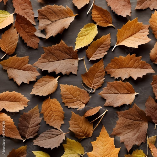 A crunchy and crispy texture with dried leaves and autumn foliage2, Generative AI