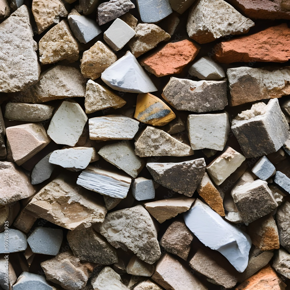 A crumbly and flaky texture with crumbling rocks and old bricks1, Generative AI A crumbly and flaky texture with crumbling rocks and old bricks1, Generative AI
