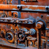 A rusty and corroded texture with decaying metal and old machinery3, Generative AI