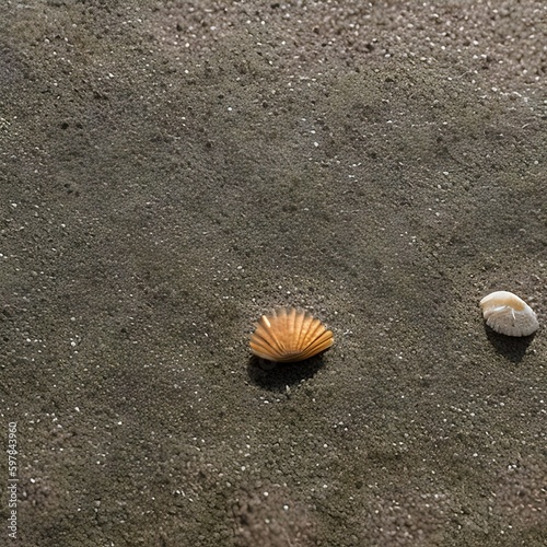 A grainy and sandy texture with beach sand and seashells2, Generative AI