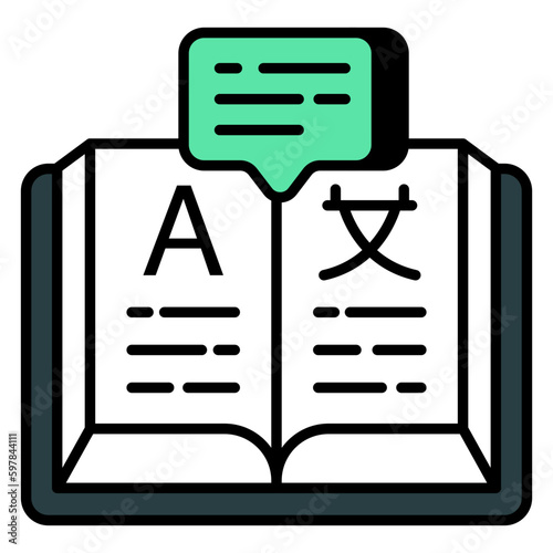      Vector design of language translator icon