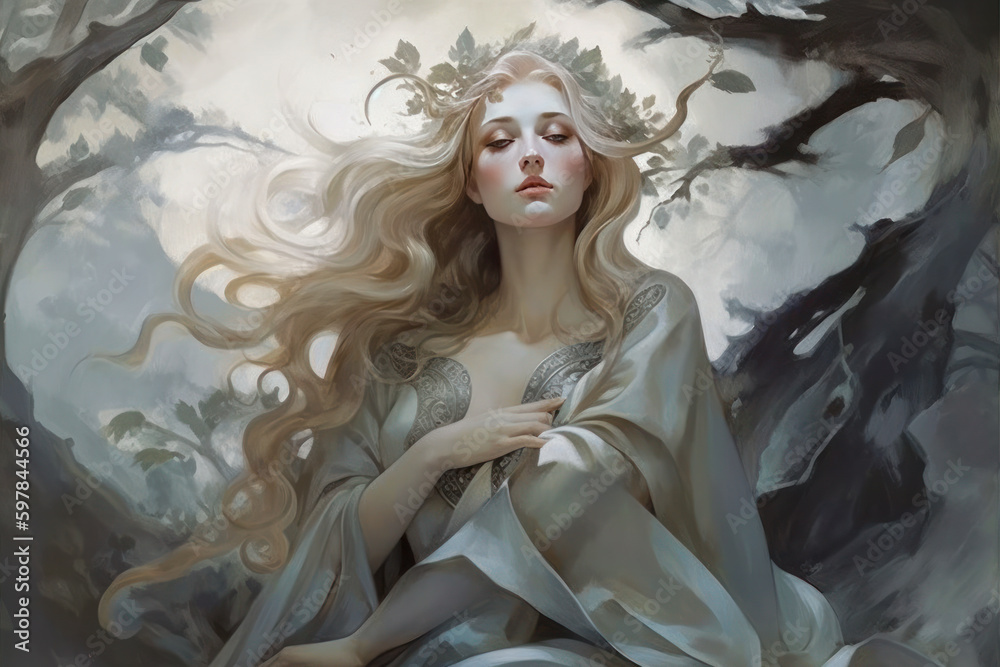 Mystical Scandinavian Goddess Freya Depicted in a Grotesque Fantasy ...