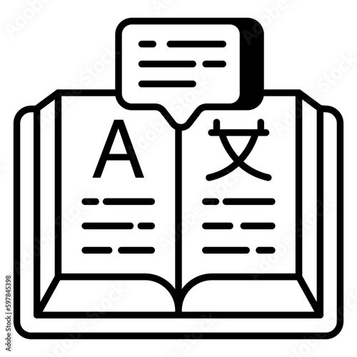      Vector design of language translator icon