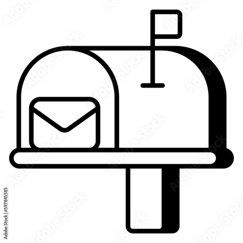 Trendy vector design of letterbox