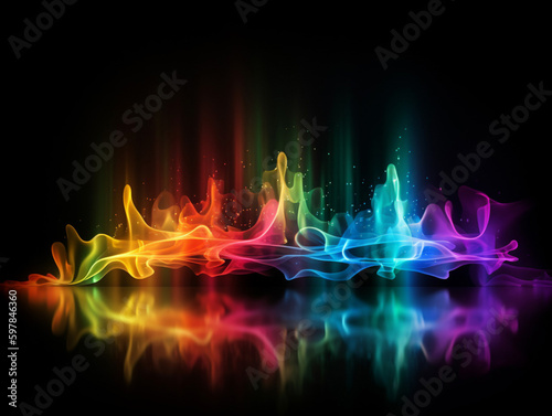 spectrum of light in a smoke