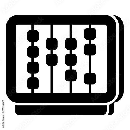     A frame of counting beads, icon of abacus 