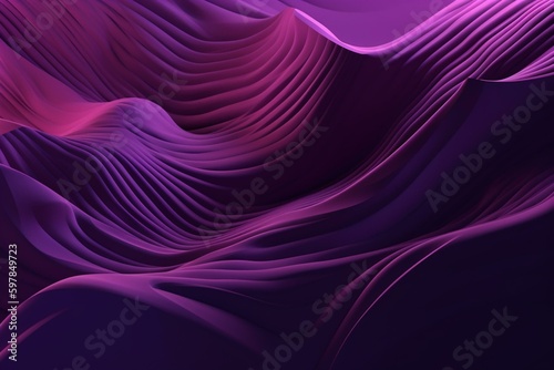 Abstract background in shades of purple. Three-dimensional artwork. Generative AI