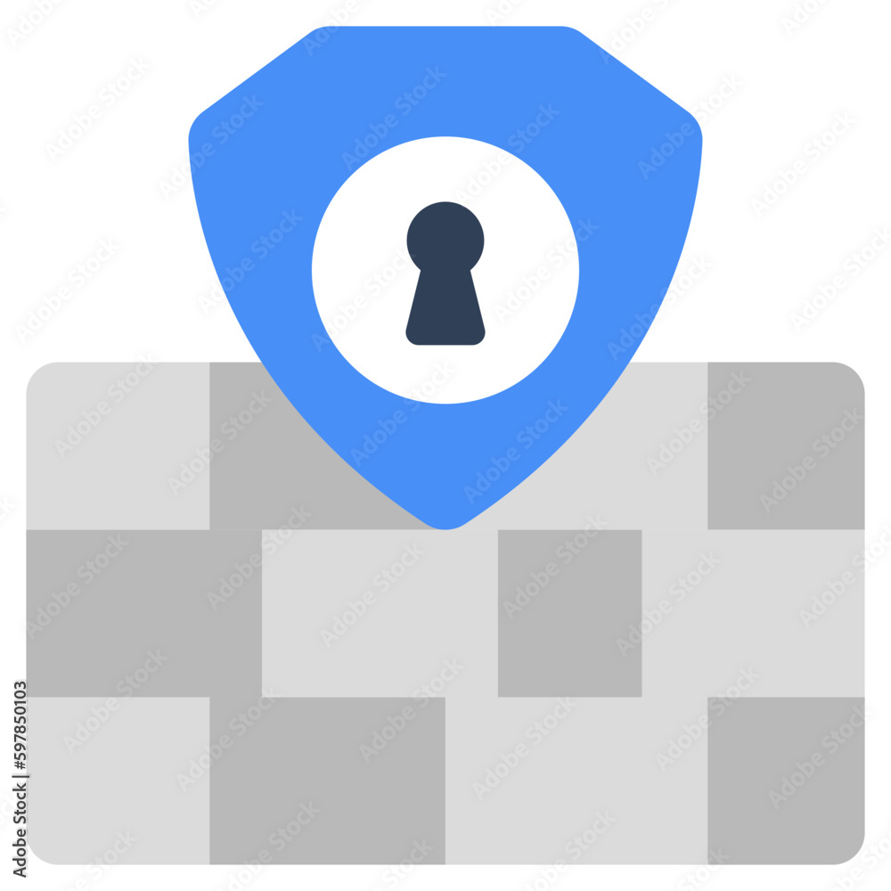 Premium download icon of secure wall