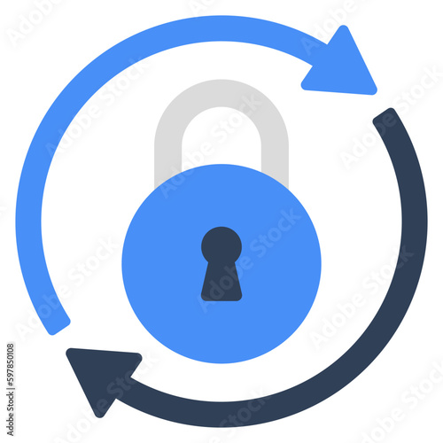 An icon design of lock update 