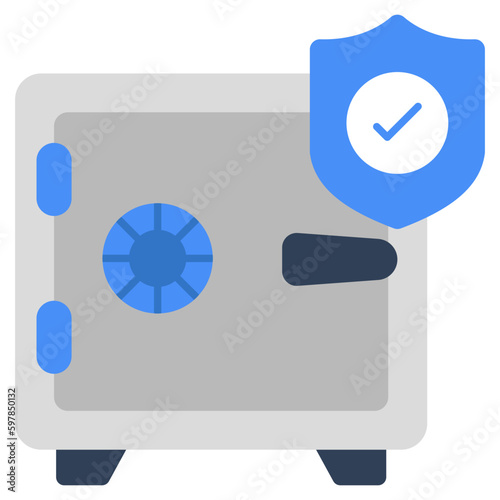 An editable design icon of secure bank locker