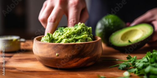 perfect Guacamole green guacamole in, generative ai