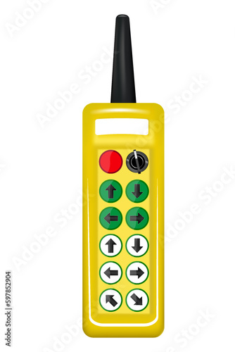 crane control panel. vector illustration