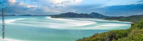 Canvas Print Whitehaven Beach, Whitsunday Islands, off the central coast of Queensland, Austr