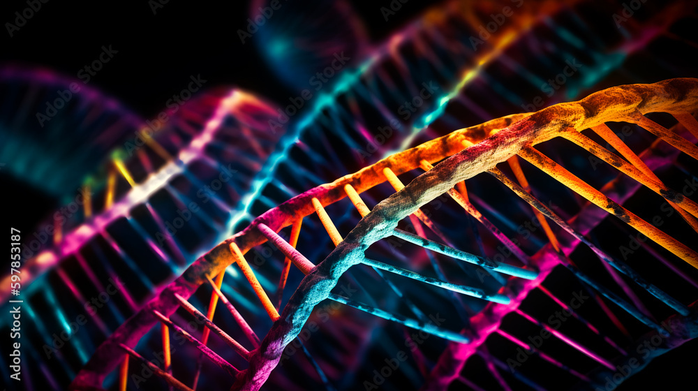 DNA . structures of our genetic code. AI Generated