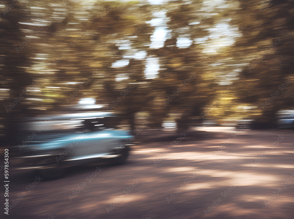 Blurred car street. AI generated illustration Blurred car street. AI generated illustration