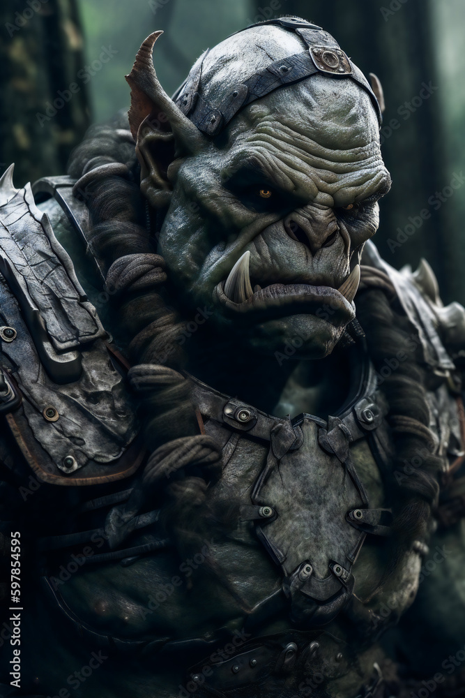 Menacing Giant Stands Guard with Deadly Intent. Monstrous Ogre Exudes an Aura of Fear. Generative AI Menacing Giant Stands Guard with Deadly Intent. Monstrous Ogre Exudes an Aura of Fear. Generative AI