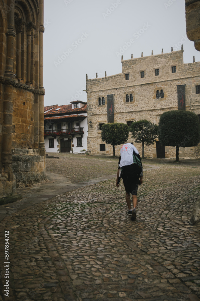 The town of Santillana de Mar in Cantabria, Spain. The town of Santillana de Mar in Cantabria, Spain.