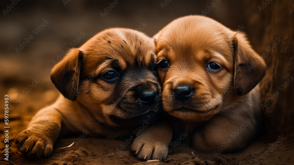 Puppy Love. Playful Puppers. AI Generated Puppy Love. Playful Puppers. AI Generated