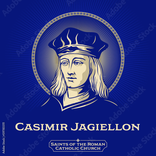 Catholic Saints. Casimir Jagiellon (1458-1484) was a prince of the Kingdom of Poland and of the Grand Duchy of Lithuania.  He became known for his piety, devotion to God photo