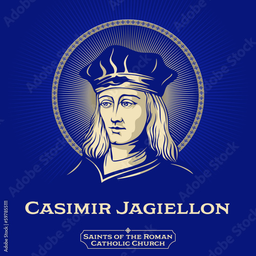 Catholic Saints. Casimir Jagiellon (1458-1484) was a prince of the Kingdom of Poland and of the Grand Duchy of Lithuania.  He became known for his piety, devotion to God