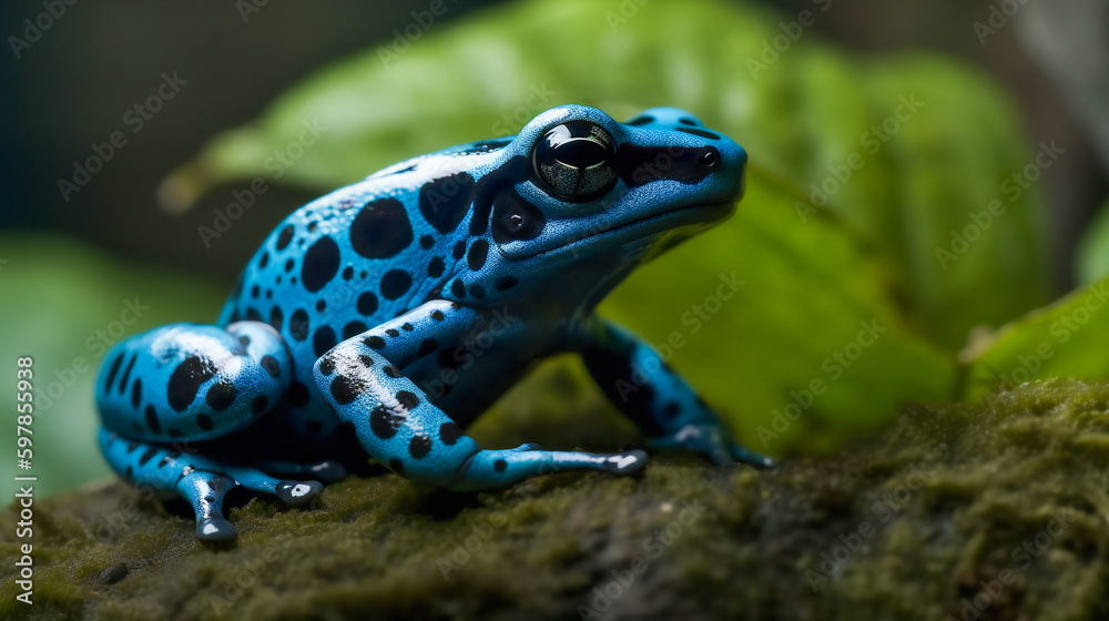 The Splendid Poison Frog in its Habitat. Generative AI The Splendid Poison Frog in its Habitat. Generative AI