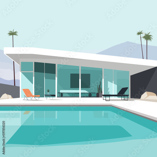 Mid Century Modern Pool