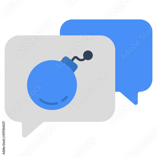 An icon design of infected chat