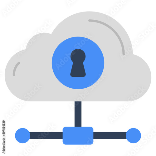 An icon design of cloud access