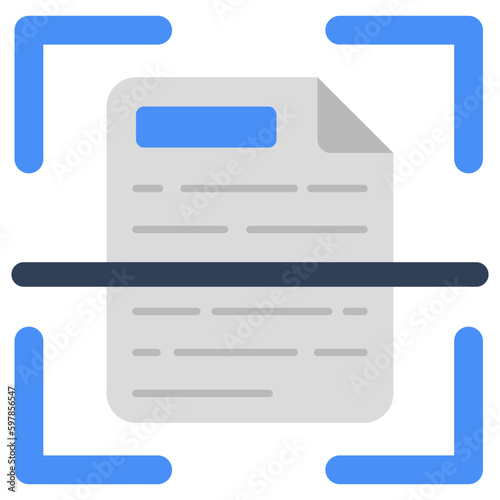 Modern design icon of file scanning 