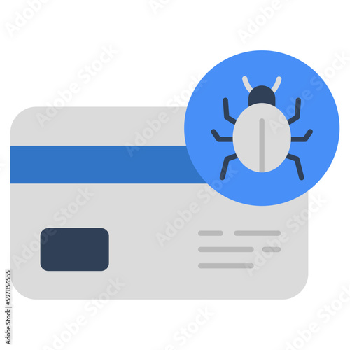 Modern design icon of card bug