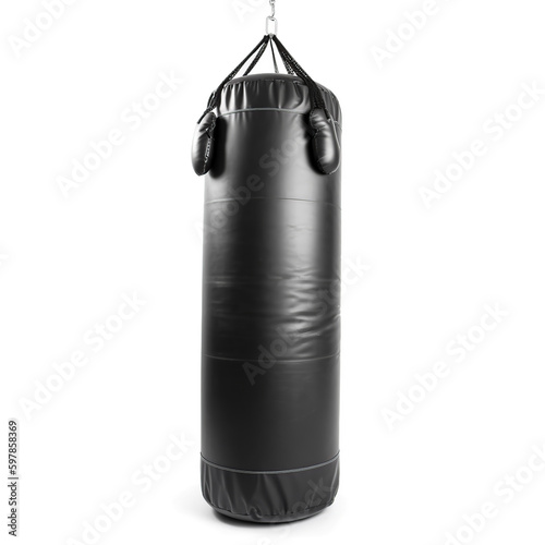 boxing, bag, punching, sport, training, boxer, woman, red, extinguisher, fire, gym, punch, equipment, fitness, exercise, child, fight, strength, power, safety, gloves, fighter, generative, ai © Eugene