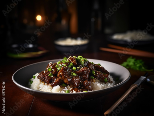 An enticing photograph of Mongolian Beef