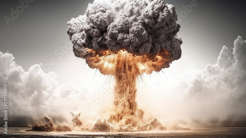 Nuclear bomb explosion, atomic bomb