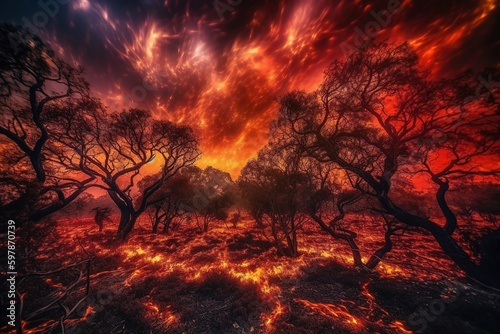 forest on fire 