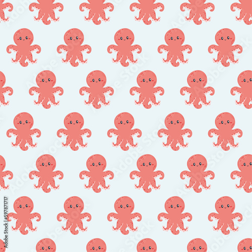 summer fun pattern, hello summer, octopus, pattern with octopus