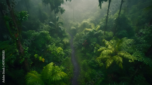 Rainforest In The Morning - Light Rain In The Rainforest