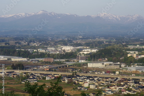 Landscape photo of Japanese suburbs at dawn