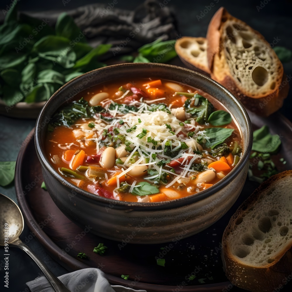 Italian Minestrone Soup: A Hearty, Vibrant Bowl of Color and Texture Italian Minestrone Soup: A Hearty, Vibrant Bowl of Color and Texture