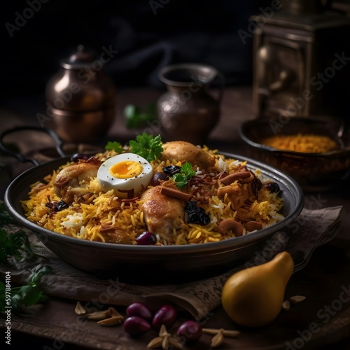 A Spicy and Aromatic Plate of Biryani